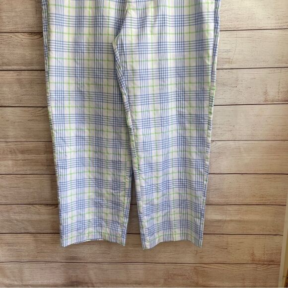 IZOD PLAID GOLF PANTS IN BLUE AND GREEN - Picture 3 of 5